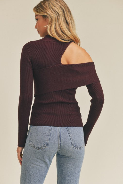 Rhea Shoulder Cut Out Sweater