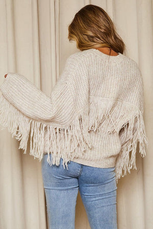 Bianca Fringed Back Sweater