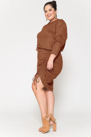 CURVY Jasper Side Shirring Dress