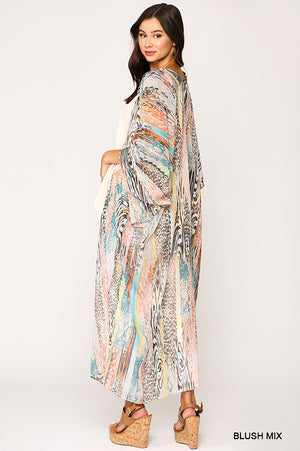 Lexi Mixed Print Kimono